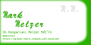 mark melzer business card